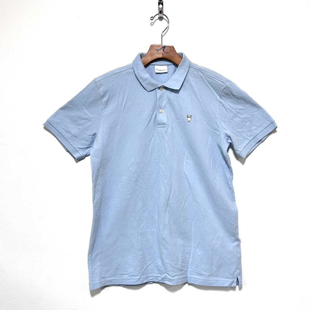 Knowledge Cotton Apparel NWOT Pale Blue Unisex Classic Polo Shirt Size Medium